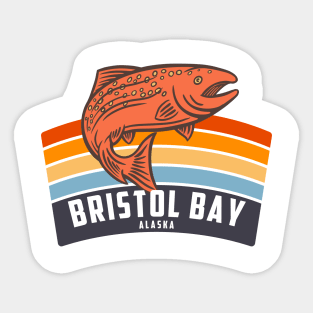 Bristol Bay Alaska Salmon Fishing Graphic Sticker